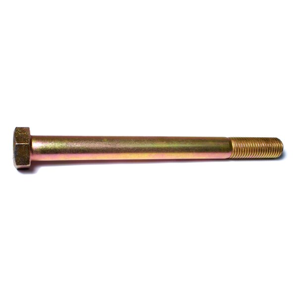 Midwest Fastener Grade 8, 7/8"-9 Hex Head Cap Screw, Zinc Yellow Steel, 10 in L, 5 PK 54376 - main